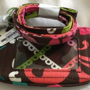NWT: Vera Bradley Clip Zip ID and Lanyard Bundle